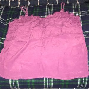 Abercrombie and Fitch pink lace camisole